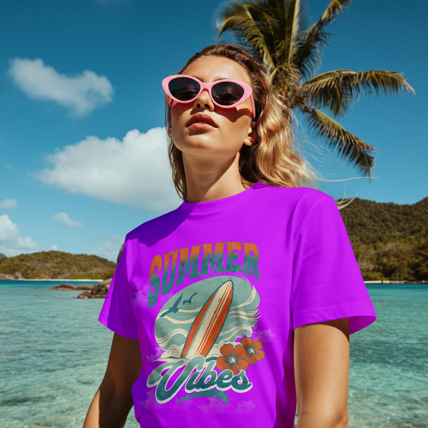 Summer Vibes T-Shirt Frau